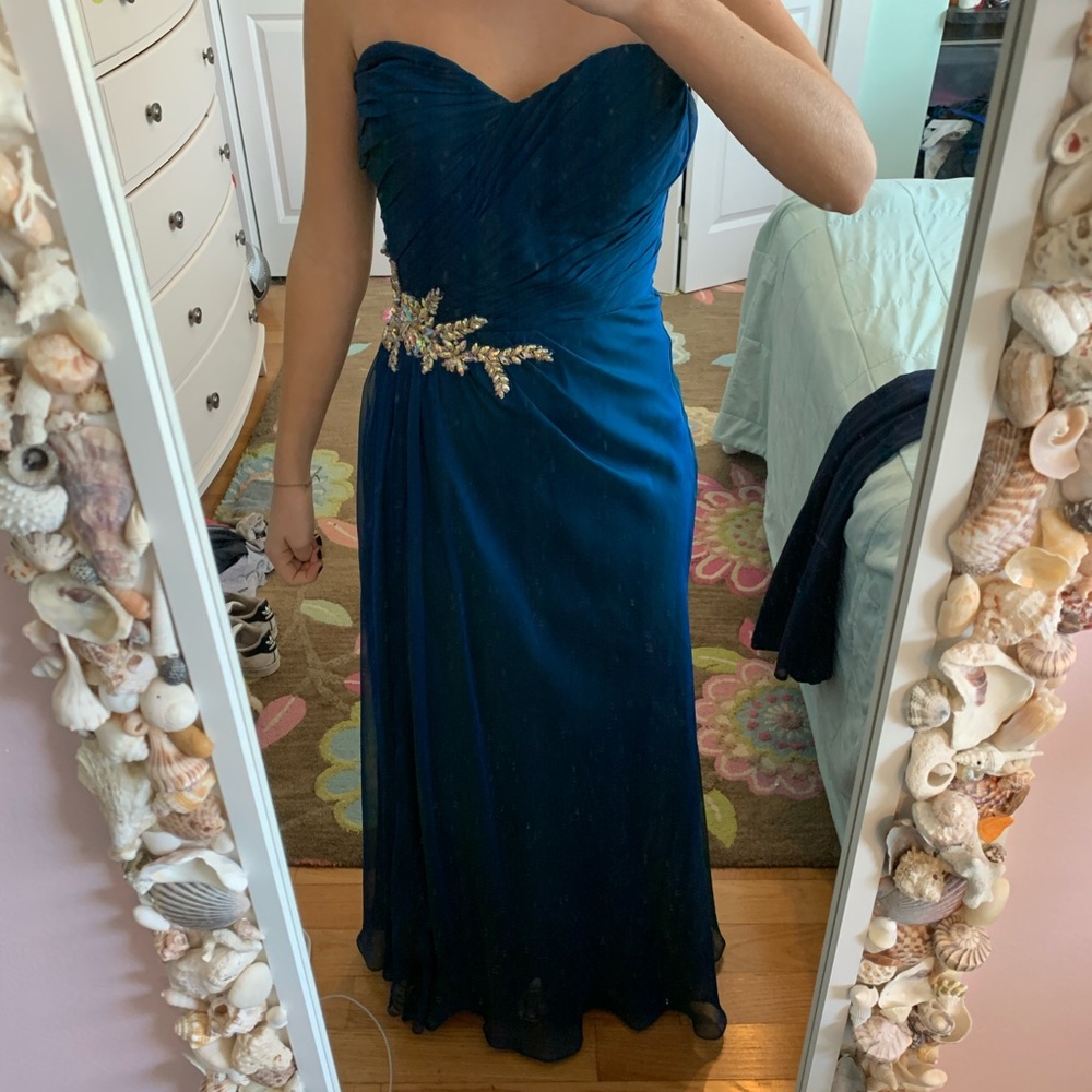 Blue/ Green/ Teal prom dress